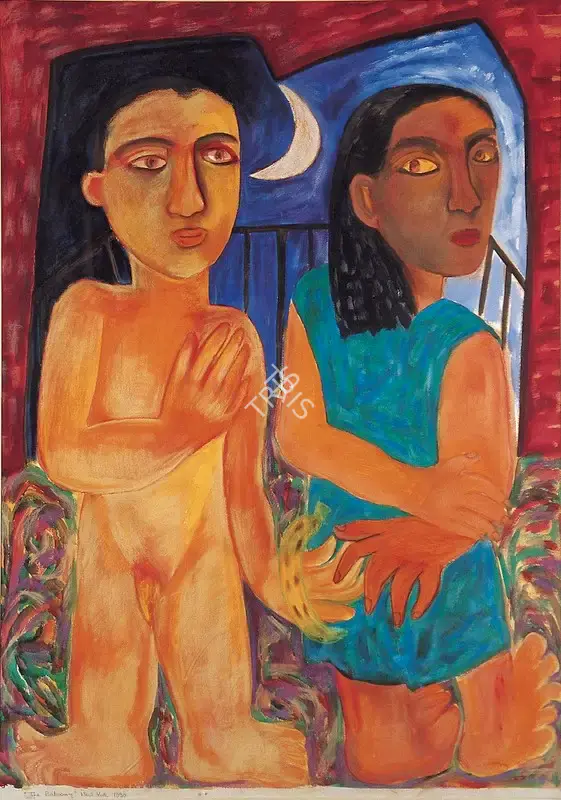 Rodwittiya, Rekha (Artist). The Balcony, 1990 | Painting