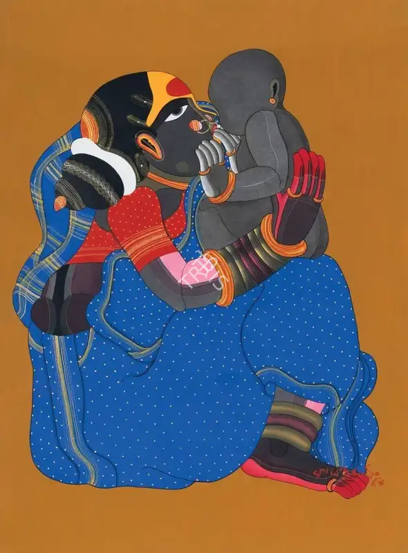 Vaikuntam, Thota (Artist). Untitled. Acrylic on paper, 1994 | Painting | FineArts | 00362600