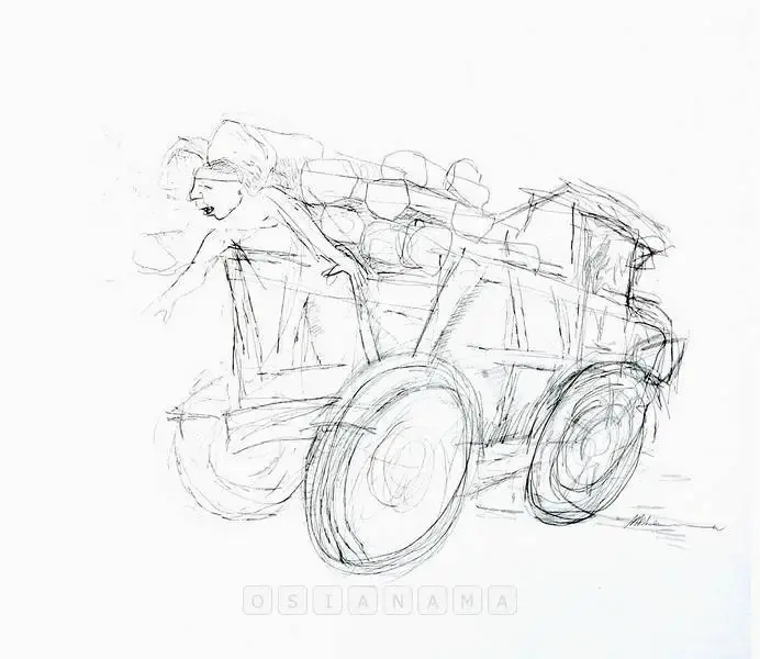 Khanna, Krishen (Artist). Cart, n.d. | Drawing
