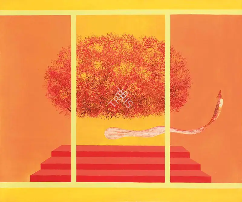 Swaminathan, J. (Artist). Untitled (Bird, Tree and Mountain Series), 1988 | Painting
