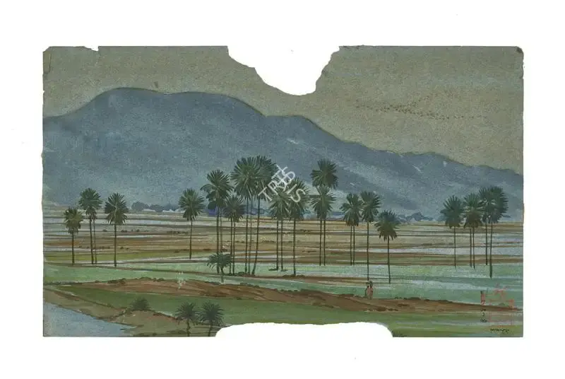 Dugar, Indra (Artist). Blue Hills of Rajgir, 1966 | Painting