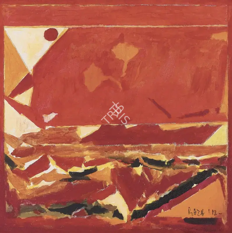 Raza, S.H. (Artist). Rajasthan. Acrylic on canvas, 2012 | Painting | FineArts | 00363549