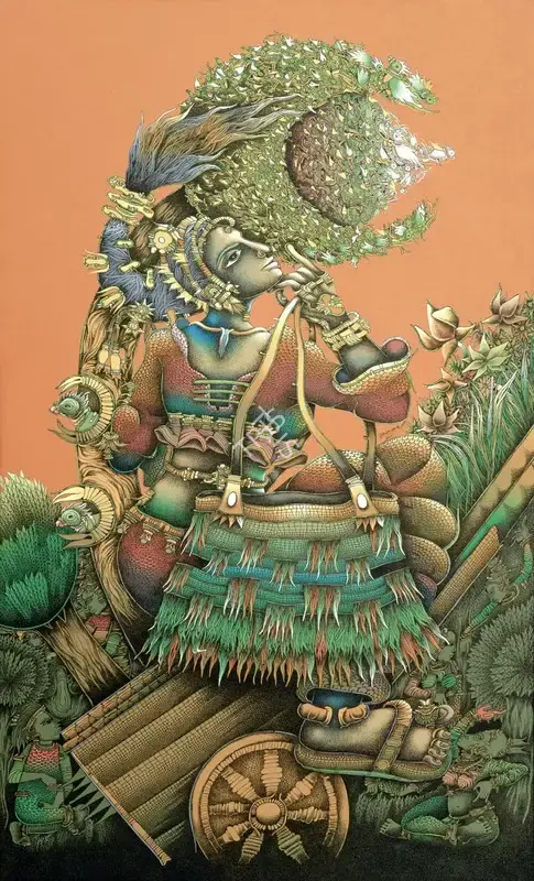 Dangi, Jitendra (Artist). Untitled. Acrylic on canvas, 2024 | Painting | FineArts | 00603864