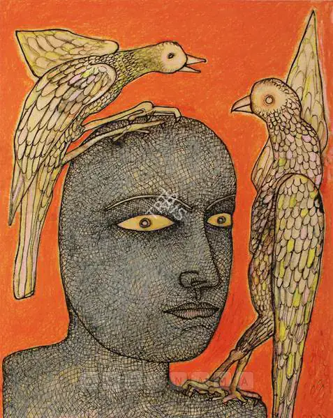 Chowdhury, Jogen (Artist). Statue, 1991 | Drawing