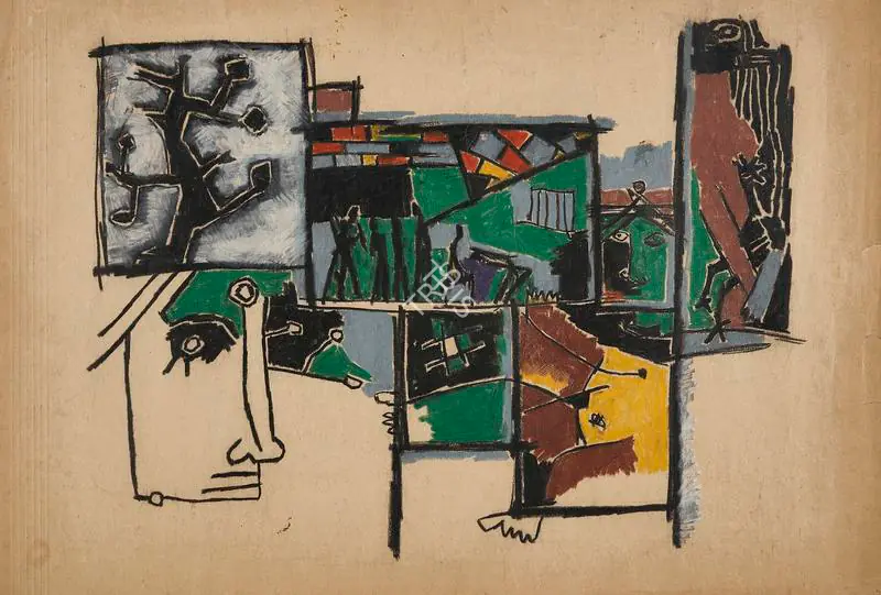 Husain, M.F. (Artist). Untitled, c.1950s | Painting