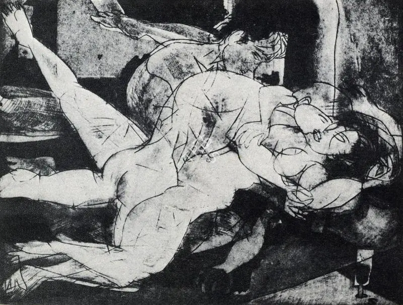 Hore, Somnath (Artist). Somnath Hore. 1976 | Art Heritage 3, October 1983-March 1984 | Drawing | FineArts | 00530049