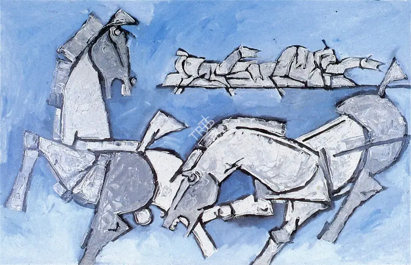 Husain, M.F. (Artist). Horses, n.d. | Painting