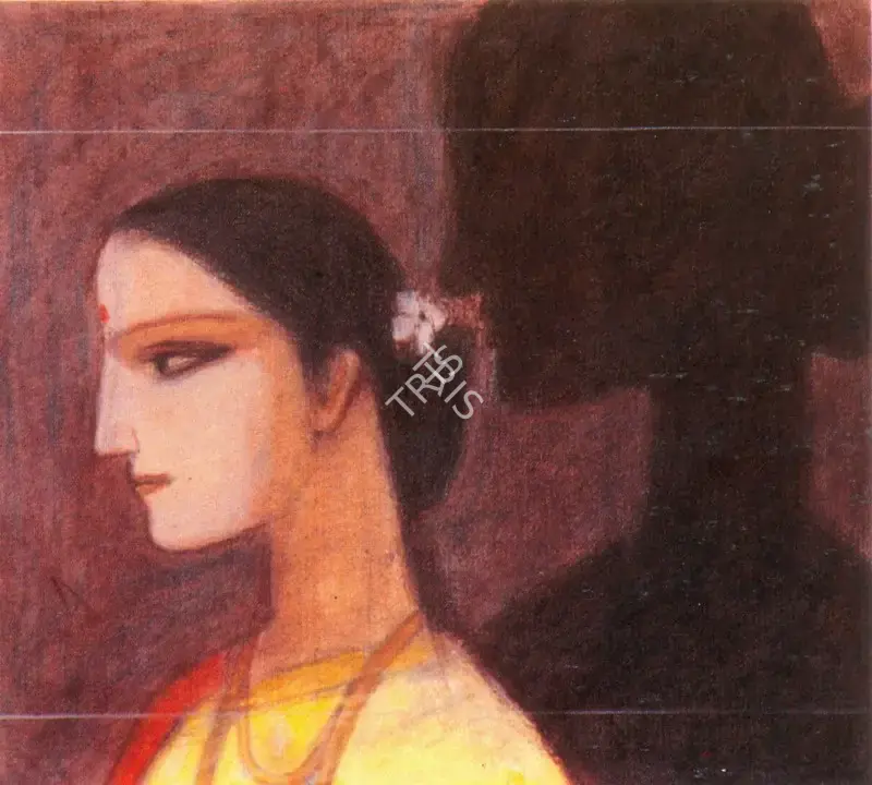 Pyne, Ganesh (Artist). Woman And Shadow, n.d. | Painting