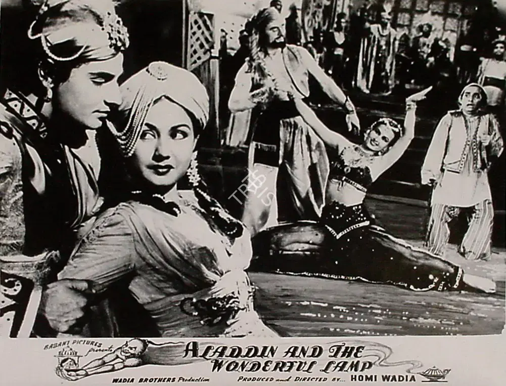 Wadadeker, Anant (Cinematographer), Aladdin Aur Jaadui Chiraag, 1952 | Lobby Card | CinemaEducation | 00829575