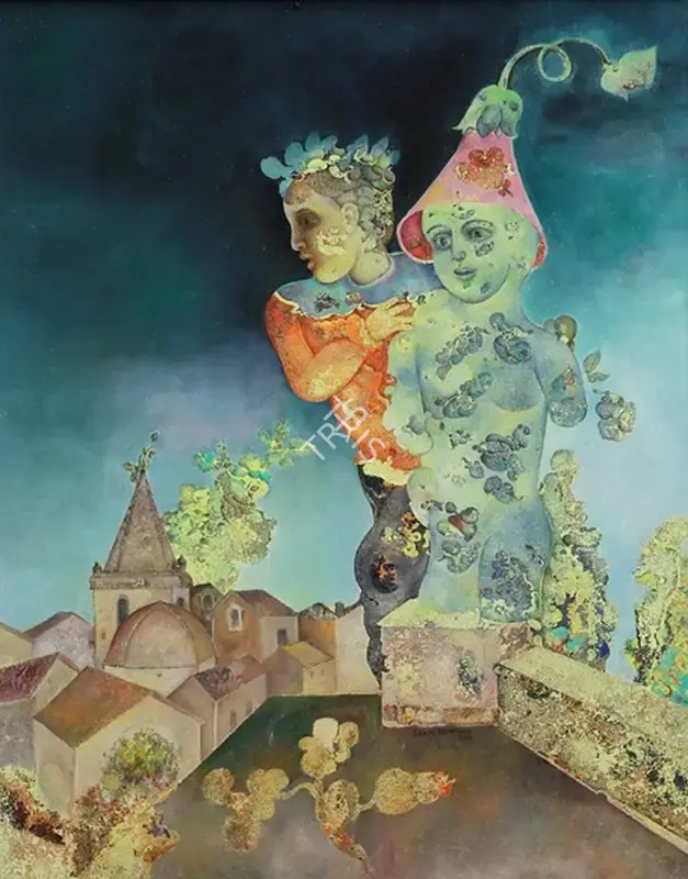 Burman, Sakti (Artist). Untitled. Oil on canvas, c.1970s | Painting | FineArts | 00646985