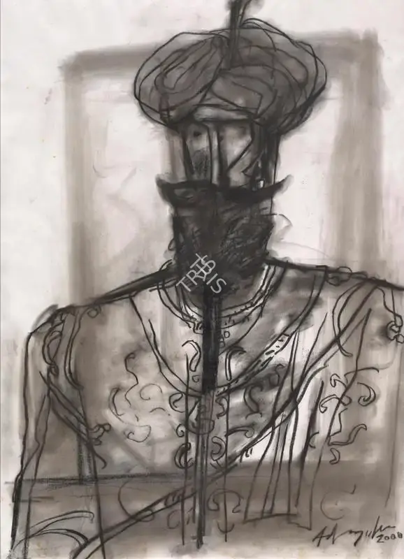 Adimoolam, K.M. (Artist). Untitled. Charcoal on paper, 2000 | Painting | FineArts | 00545904