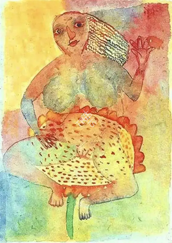 Singh, Arpita (Artist). Lady on Lotus, n.d. | Painting