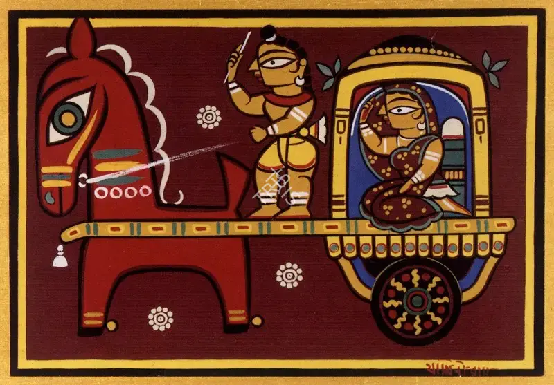 Roy, Jamini (Artist). Horse And Cart, n.d. | Painting