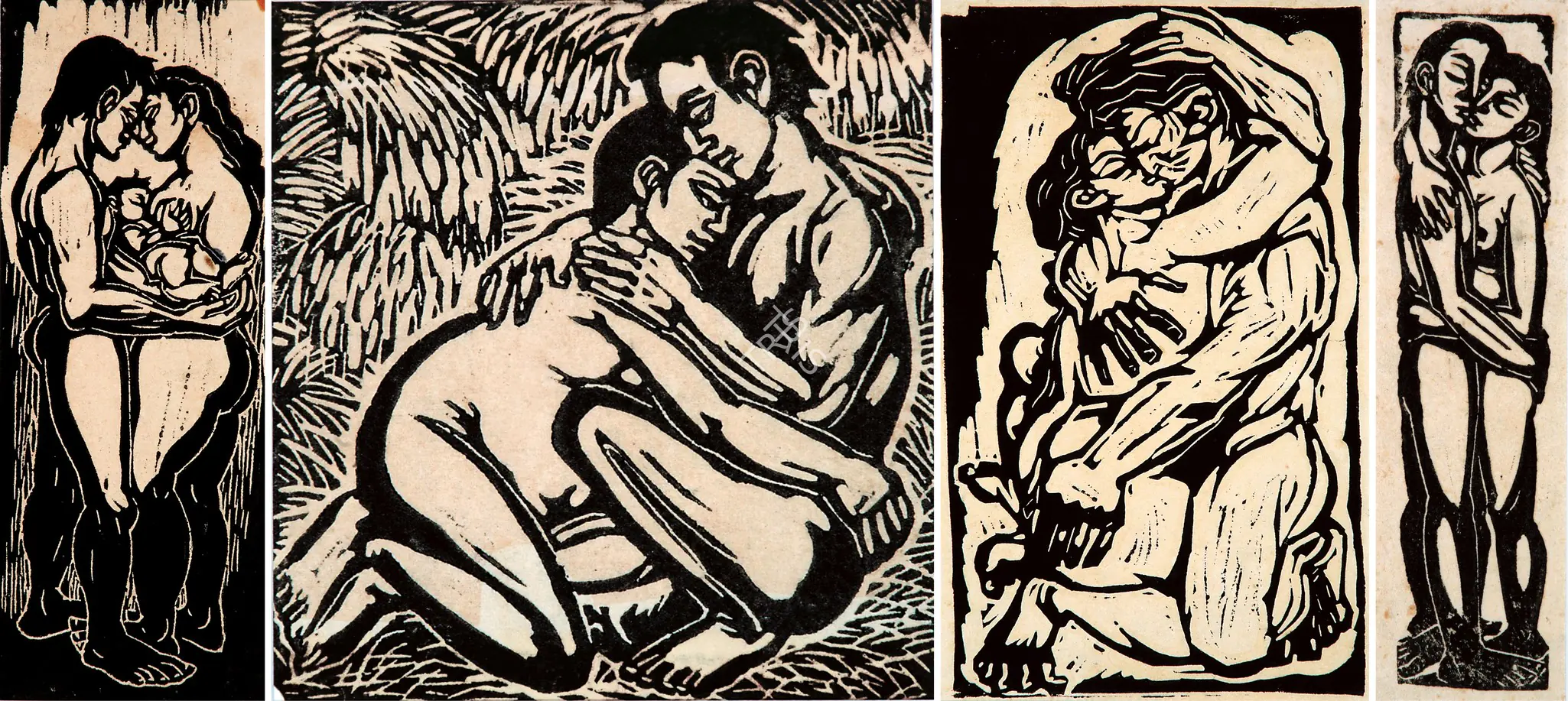 Chittaprosad (Artist). Lovers Series II, n.d. | Graphic Art