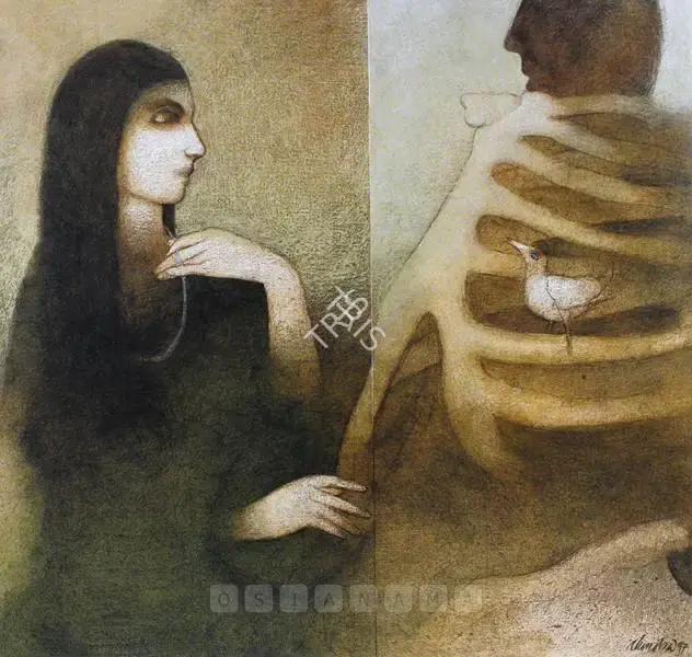 Bhattacharjee, Chandra (Artist). Untitled. Oil on canvas, 1997 | Painting  | 00880389