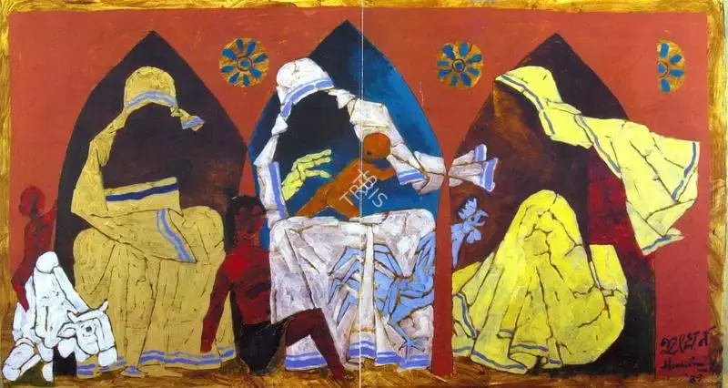 Husain, M.F. (Artist). Mother Teresa, 1989 | Painting