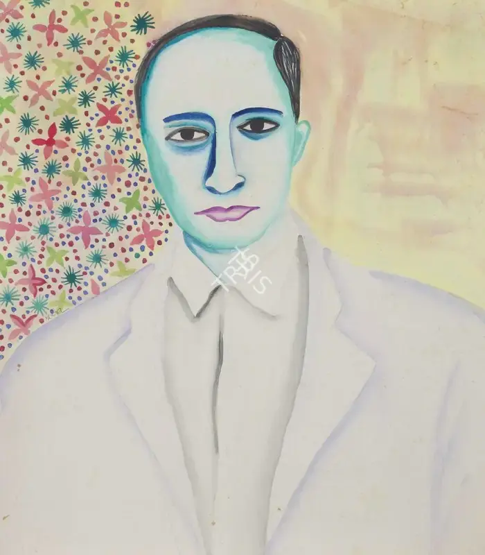 Khakhar, Bhupen (Artist). Untitled (Portrait of a Man), n.d. | Painting