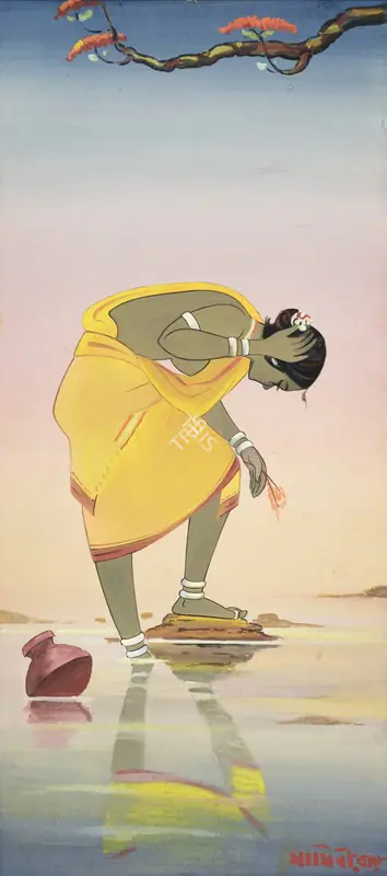 Roy, Jamini (Artist). Untitled (Santhal Woman), n.d. | Painting