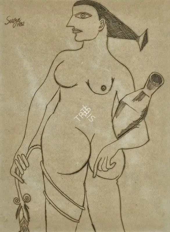 Souza, F.N. (Artist). Untitled, 1952 | Drawing