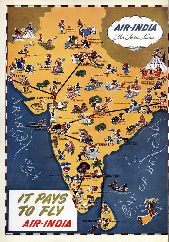 Air-India (Advertiser). Air-India, 1946 | Advertisement