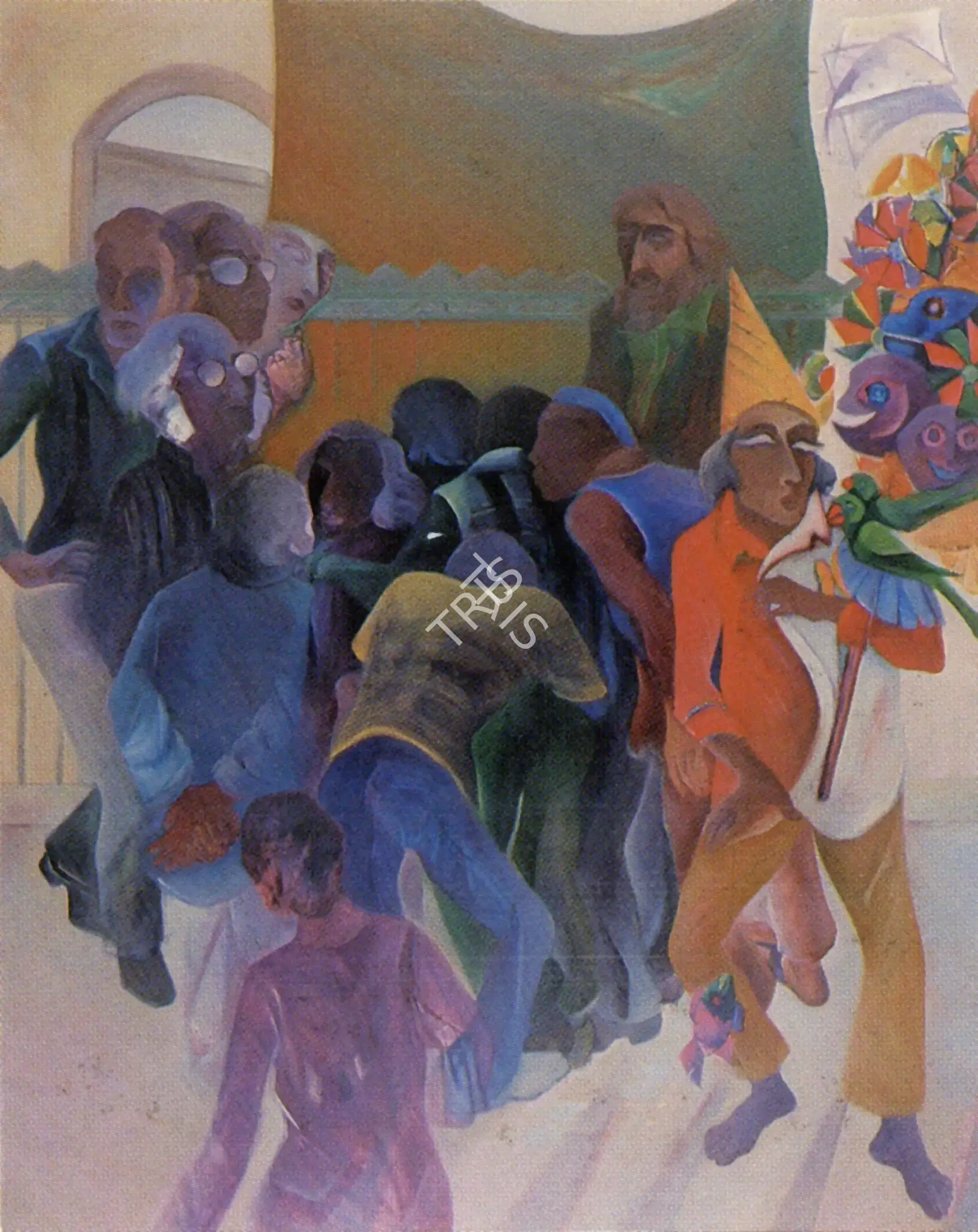 Bhargava, Veena (Artist). The Laughing Monkey. Oil on canvas, n.d. | Painting | FineArts | 00371177