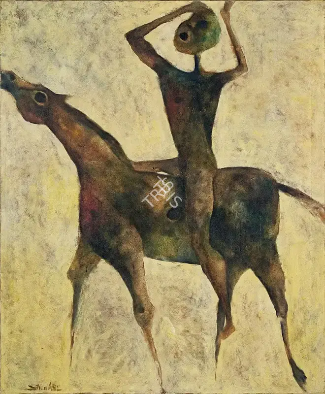 Shuvaprassana (Artist). "Rider", 1982 | Painting
