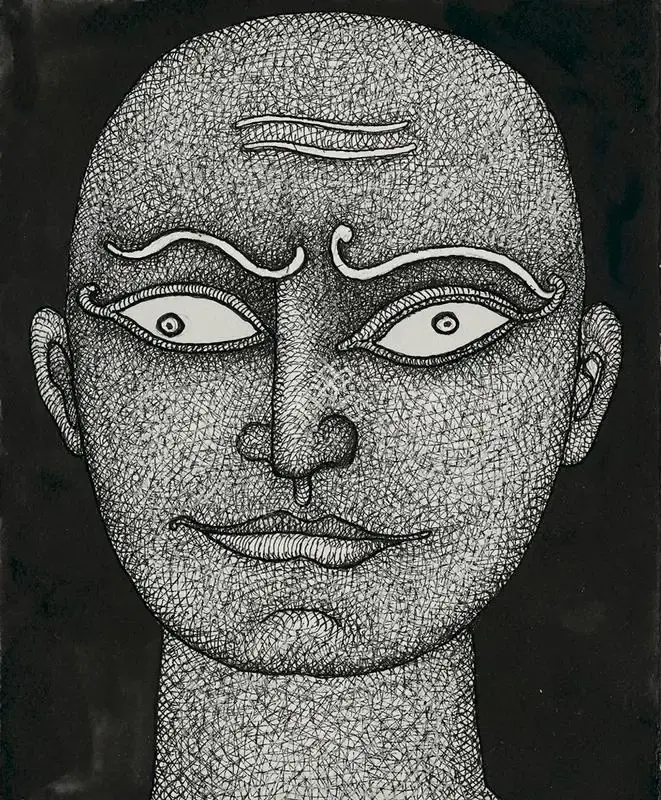Chowdhury, Jogen (Artist). Priest, 2014 | Painting