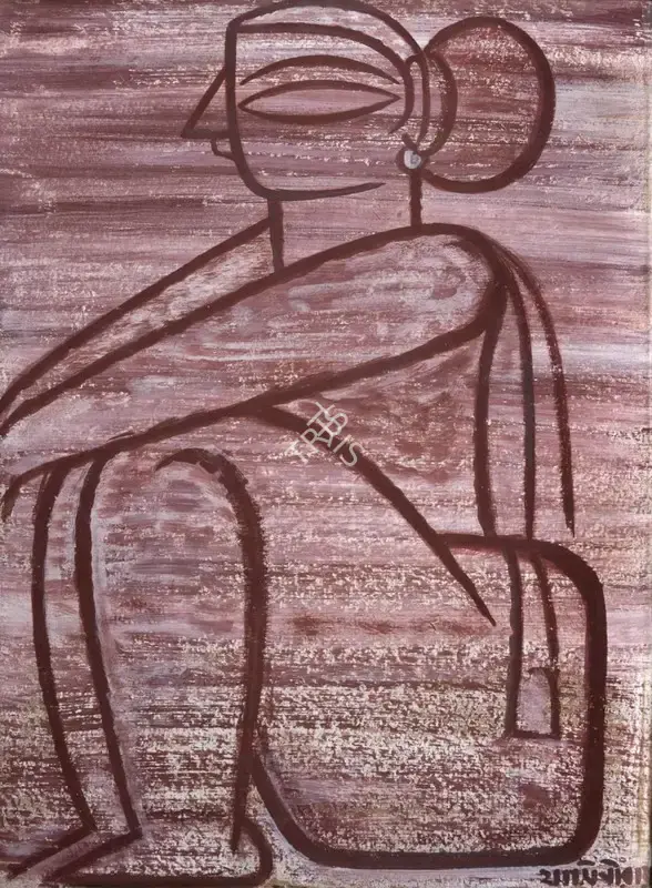 Roy, Jamini (Artist). Untitled (Seated Lady), n.d. | Painting