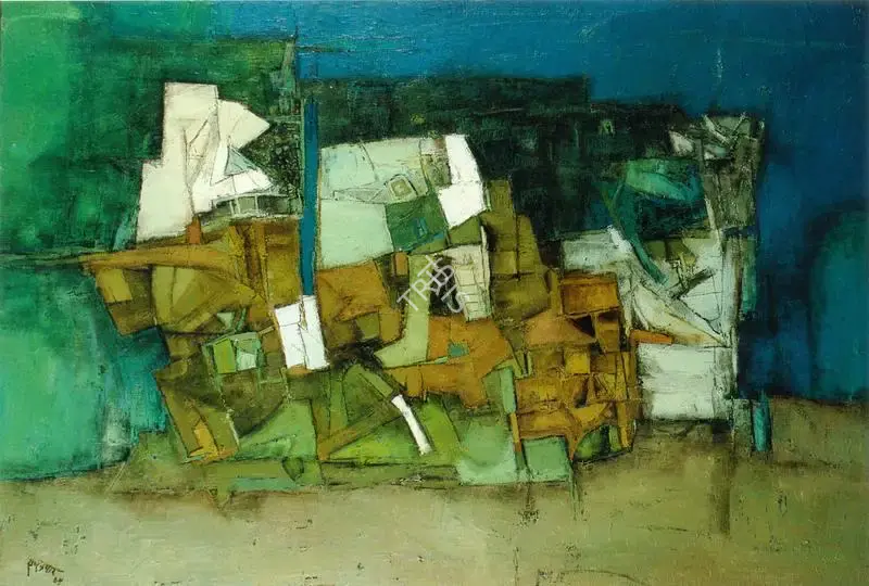 Ramkumar (Artist). Dwelling Form, 1965 | Painting