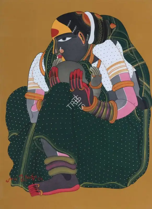 Vaikuntam, Thota (Artist). Untitled. Acrylic on paper, 1994 | Painting | EconomicsArt | 00869304