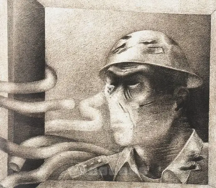 Broota, Rameshwar (Artist). Unidentified Soldier. Oil on canvas, n.d. | Painting | FineArts | 00897846