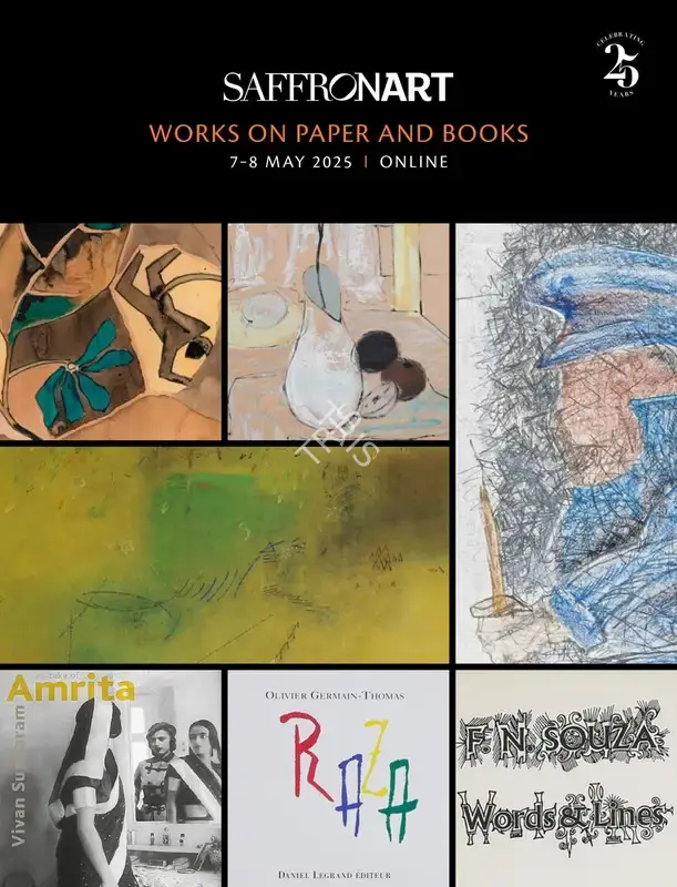 Saffronart (Auction House). Works on Paper and Books. 08 May 2025, Online | Auction Catalogue | EconomicsArt | 00862563