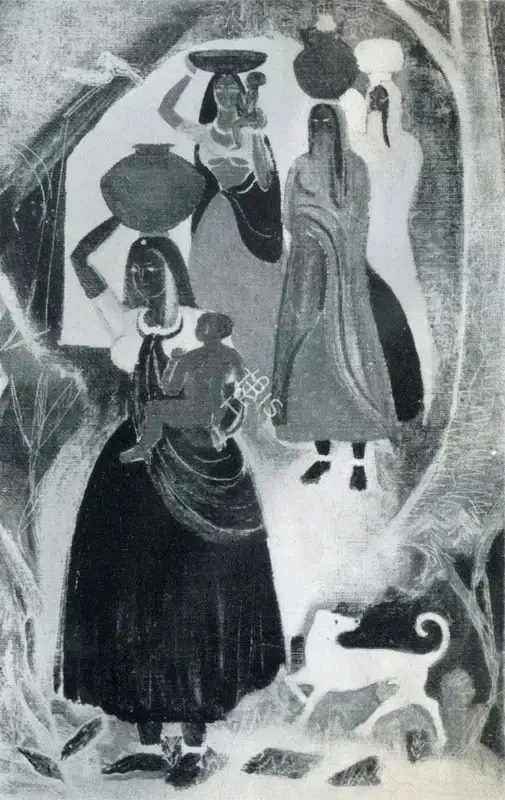 Sanyal, B.C. (Artist). Homeward. Oil, n.d. | Marg, September 1954 | Painting | FineArts | 00674647