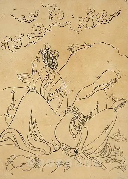 Haldar, A.K. (Artist). Omar Khayyam Series, early 1940s | Drawing