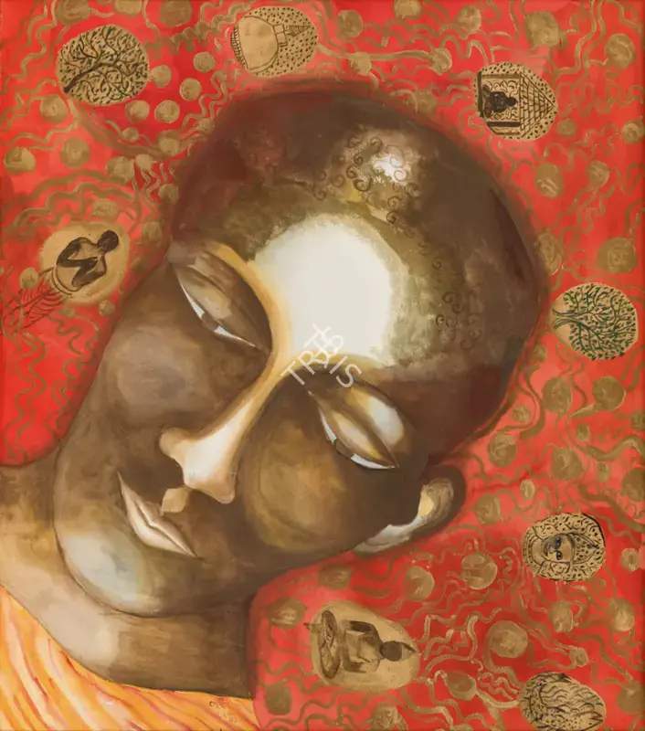 Khakhar, Bhupen (Artist). Golden Curtain, 2003 | Painting