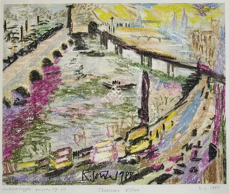 Souza, Karen (Artist). Thames View, 1988 | Painting