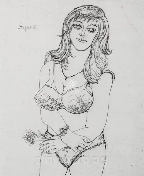 Souza, F.N. (Artist). Untitled, 1968 | Drawing