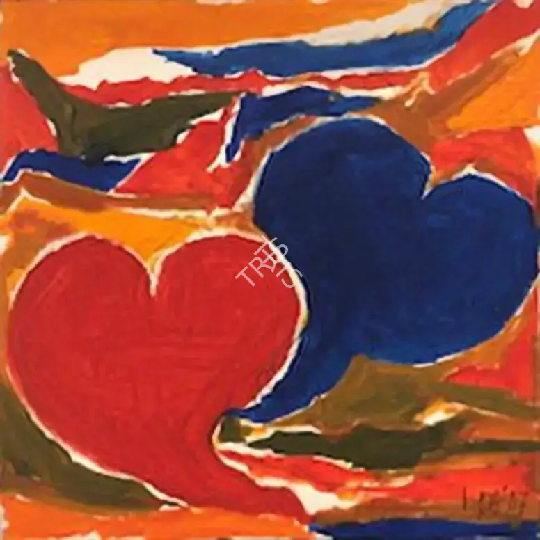 Raza, S.H. (Artist). Les Deux Coeurs, 2007 | Painting