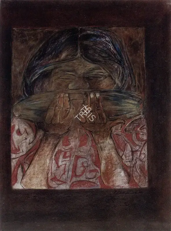 Khanna, Krishen (Artist). Girl Eating a Melon, n.d. | Painting