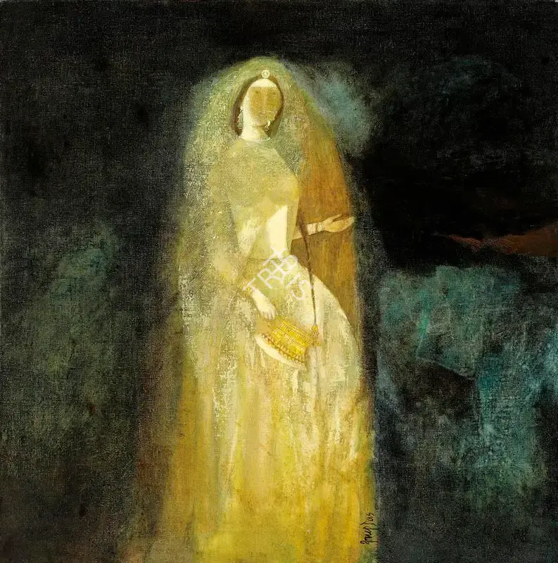 Das, Arup (Artist). Untitled (Princess). Oil on canvas, 1981 | Painting | FineArts | 00339437