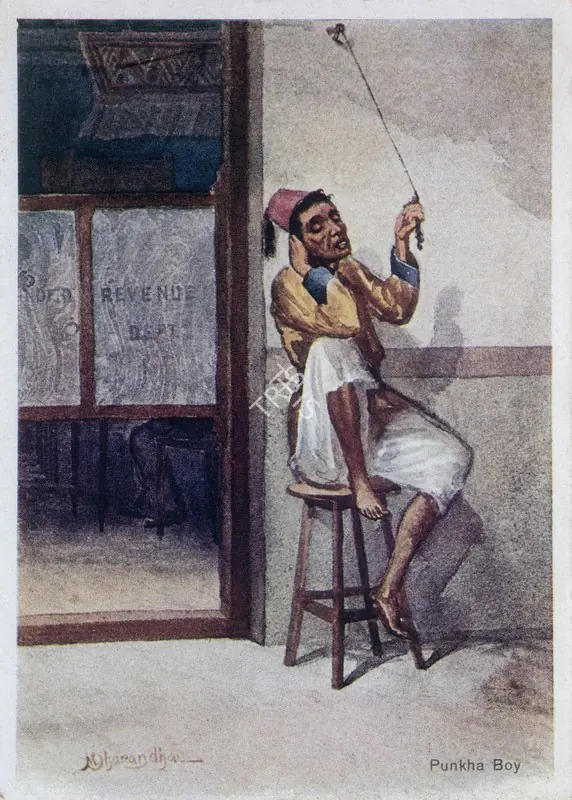 Dhurandhar, M.V. (Artist). Punkha Boy, Circa 1905 | Painting