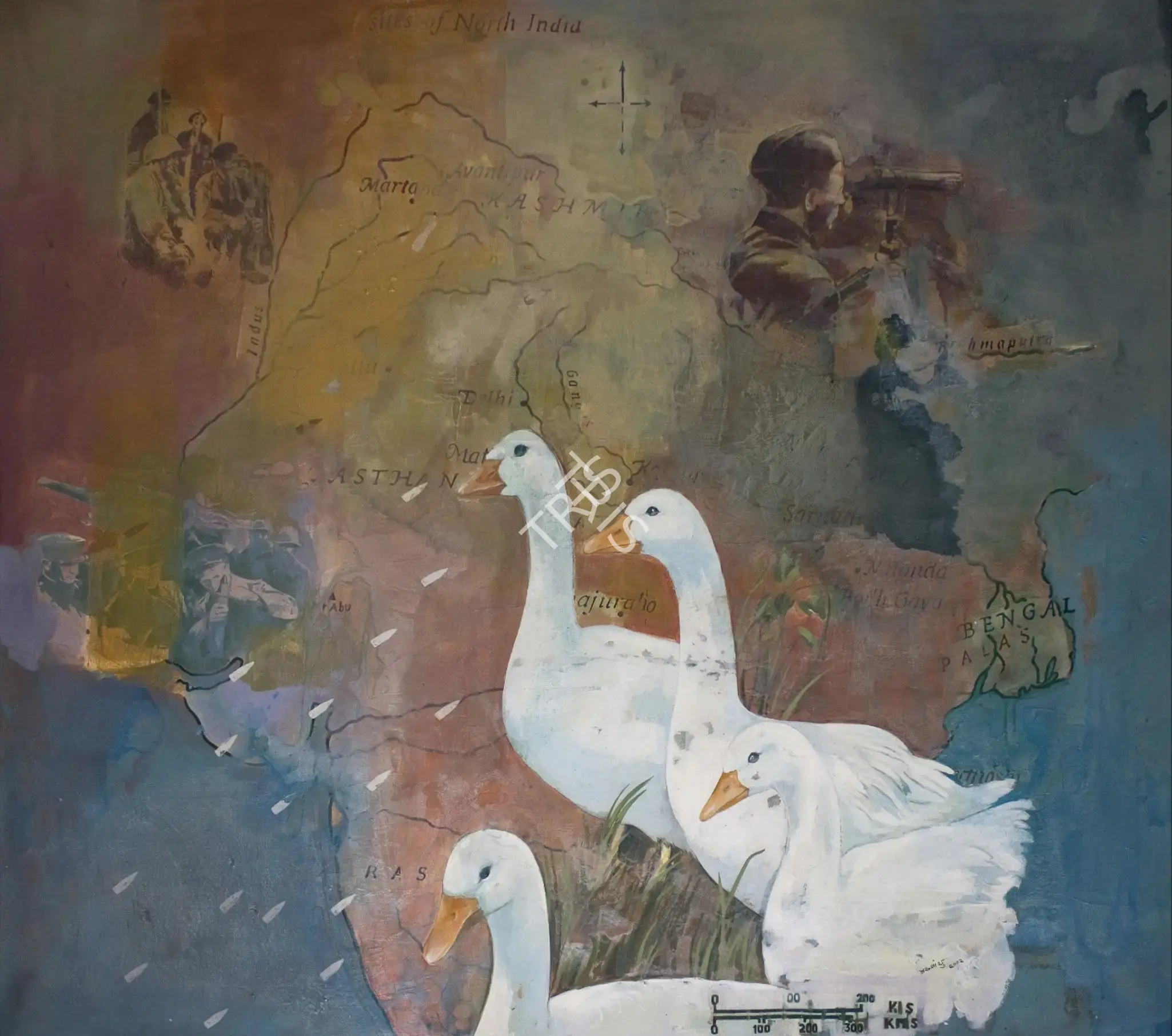 Chowdhury, Arunanshu (Artist). Passage To Mansarovar (Undercover), 2002 | Painting