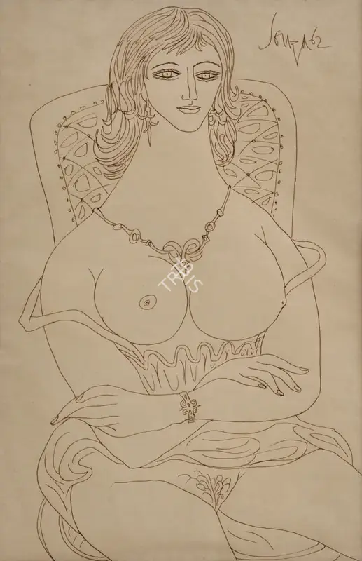 Souza, F.N. (Artist). Untitled, 1962 | Drawing