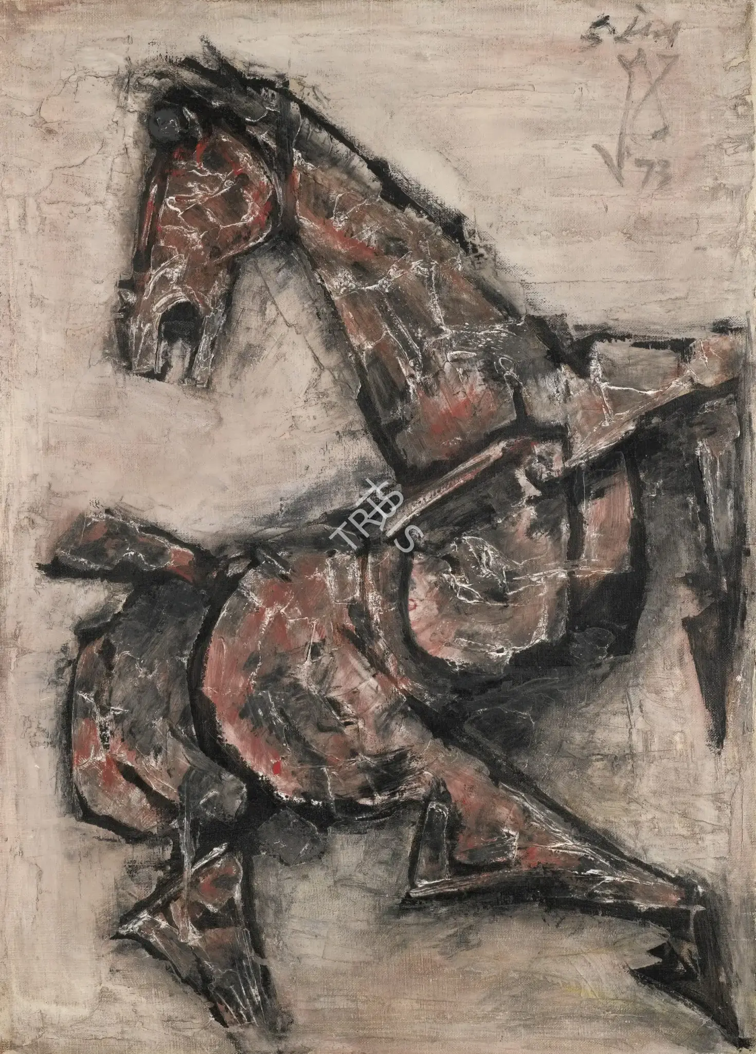 Husain, M.F. (Artist). Untitled (Galloping Horse), 1973 | Painting