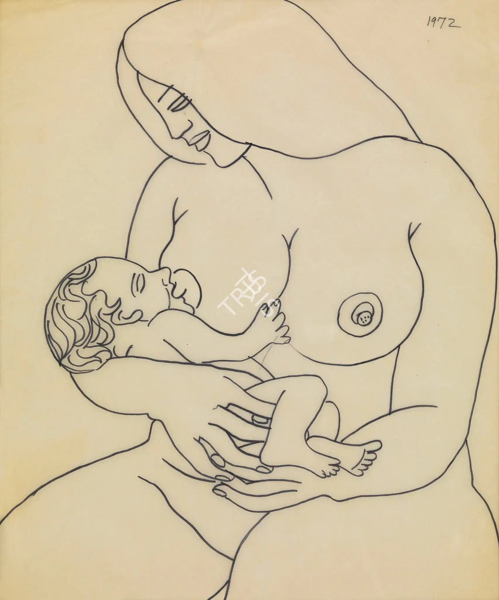 Souza, F.N. (Artist). Untitled, 1972 | Drawing