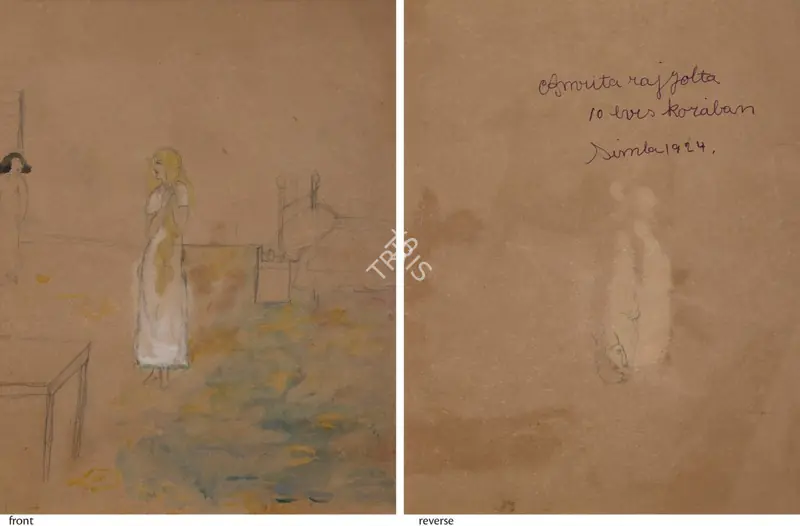 Sher-Gil, Amrita (Artist). Untitled. Watercolour and pencil on paper, 1924 | Painting | FineArts | 00362741