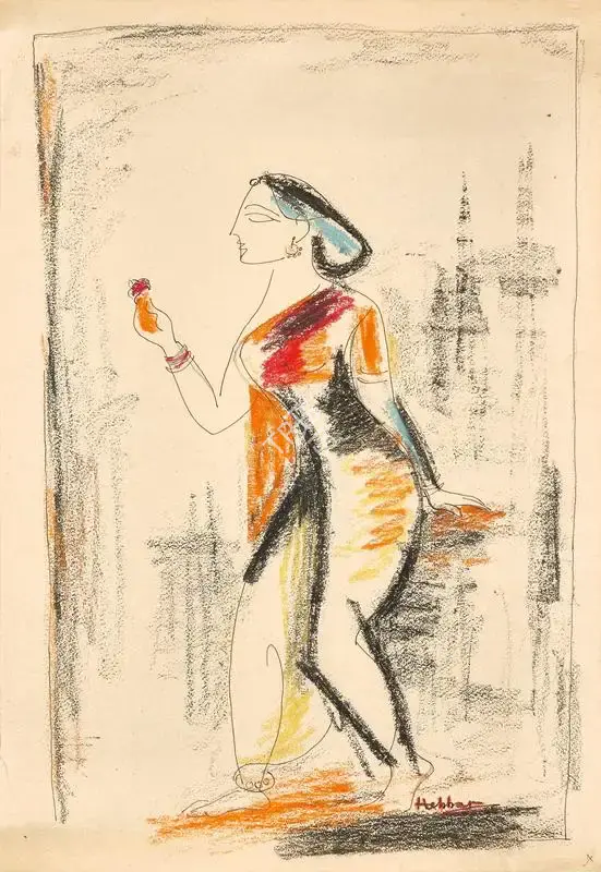 Hebbar, K.K. (Artist). Dancer, 1988 | Painting