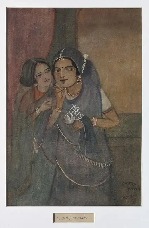 Devi, Sunayani (Artist). Untitled (Dui Sakhee), n.d. | Painting