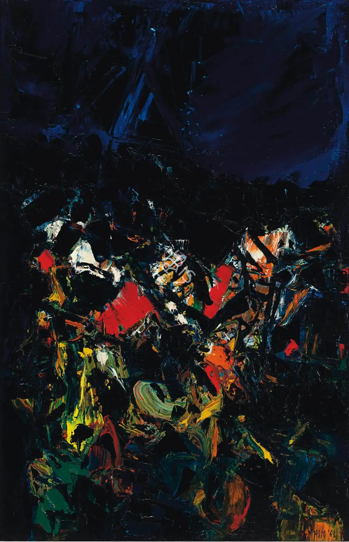 Raza, S.H. (Artist). Foret Vierge, 1961 | Painting