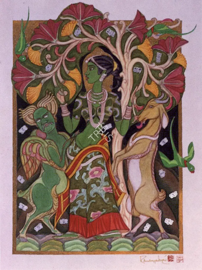 Ramachandran, A. (Artist). Incarnation II. Watercolor on paper, n.d. | Painting | FineArts | 00371907